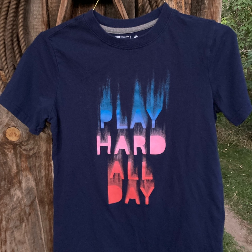 Girls Play Hard All Day Tee by Xersion. Size 10-12.